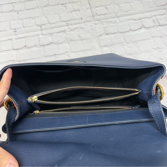 Authentic Burberry Camberley Medium Leather Satchel Navy Blue Hand Bag - Picture 14 of 16